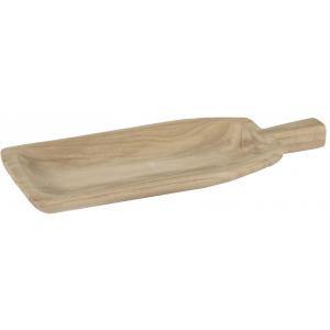 Kobe Tray Stele Natural L 52x21x4 cm rechthoekige houten schaal met steel